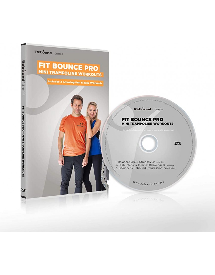 Fit Bounce Pro Mini Trampolin Workout-DVD nur in englischer Sprache verfügbar | Enthält 3 fantastische Rebounder-Workouts für Fitness und Gewichtsverlust| Fun Indoor Trampolin Workouts - BCADWK8J