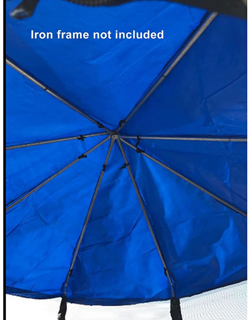 FLBT Trampolin-Schattenabdeckung regenfeste Abdeckung 183 244 305 366 427 cm für Sommer Winter Camping rahmenlos nur die Überdachung blau 2,44 m 3 Beine 6 Säulen - BMPNIJW1