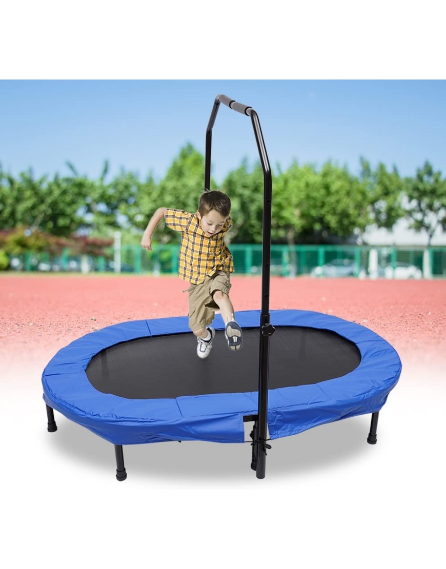 Kinder Trampolin Durchmesser Mini Jumping Trampolin Indoor klappbar Fitness für Outdoor Garten mit Verstellbarem Haltegriff Geeignet Kinder und Erwachsene Belastung Bis 100kg - BFCHTNN8