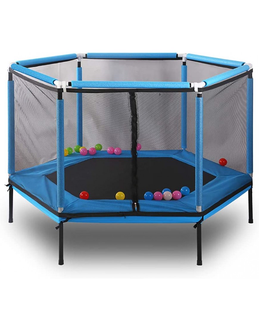 Trampoline für Kinder im Freien 5 FT Indoor-Kindertrampolinspiel mit Schutznetz zur Erhöhung der Sicherheit Design Rebound Ball Trampolin Hüpfbett - BIPWS31B
