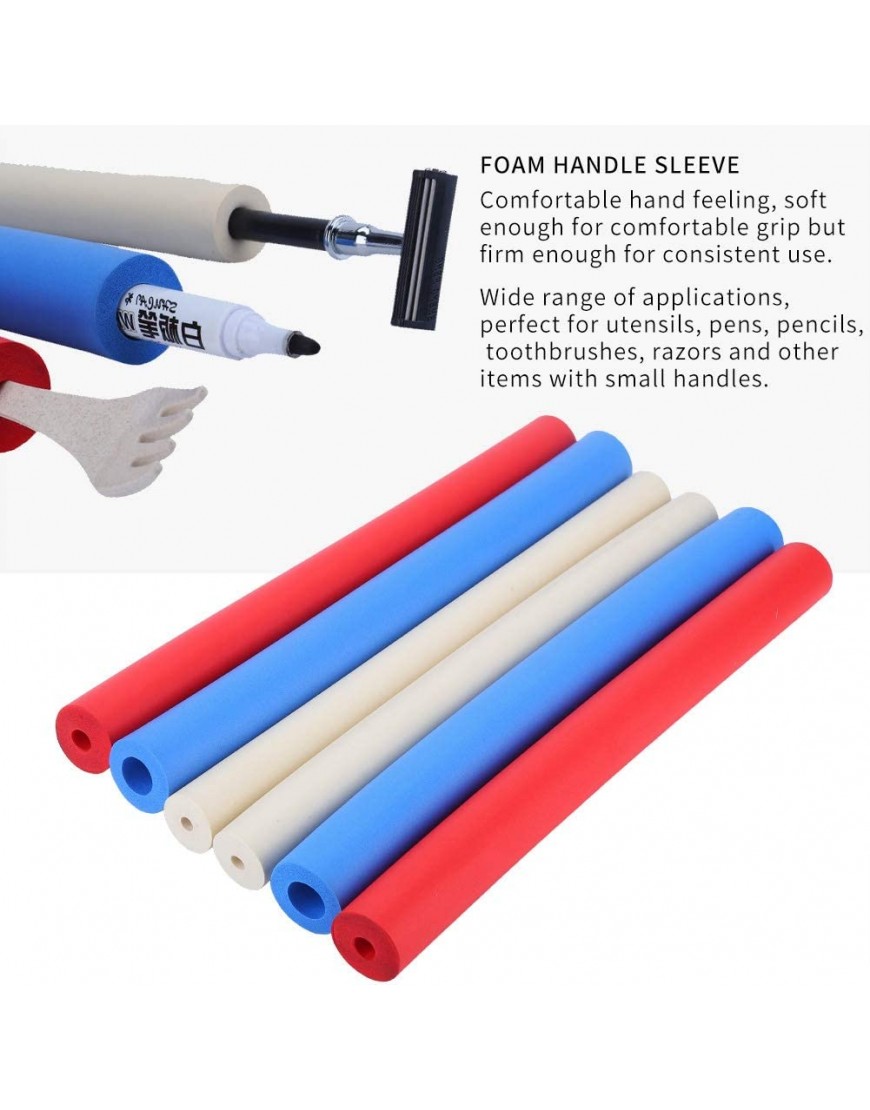 6 Stück Schaumstoff-Griffrohre Griffhilfen für Küchenutensilien Schaumstoff-Griffrohre für Razor Pen Löffel Einzellänge 30,5 cm -