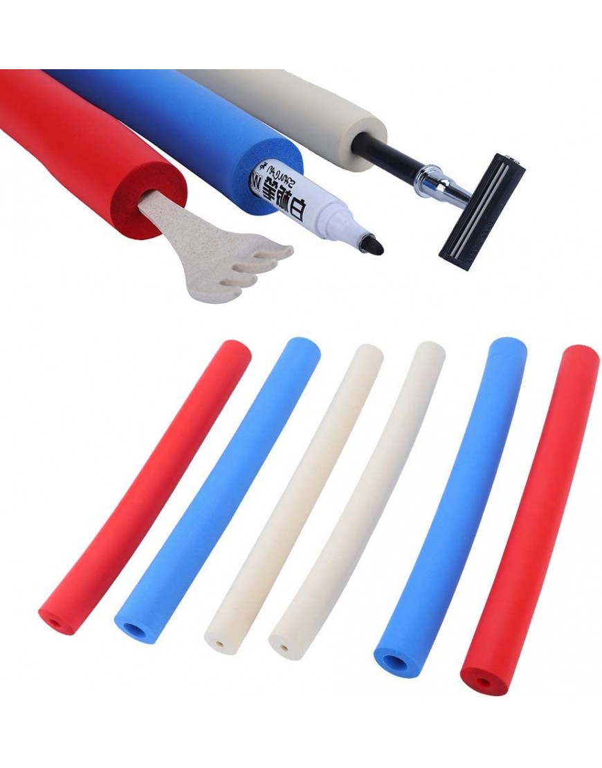 6 Stück Schaumstoff-Griffrohre Griffhilfen für Küchenutensilien Schaumstoff-Griffrohre für Razor Pen Löffel Einzellänge 30,5 cm -
