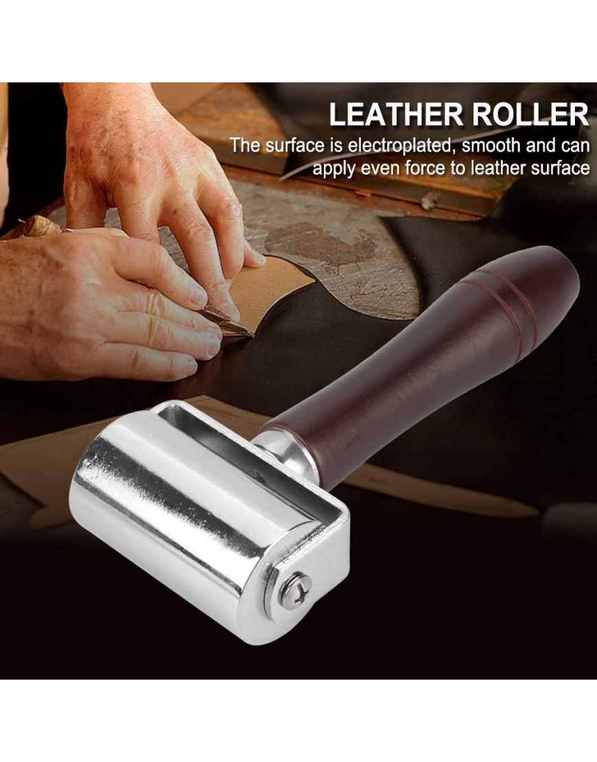 60mm Lederdrücken Roller Carbon Steel Solid Roller Lederhandwerk Arbeiten Geklebt Schicht Rollwerkzeug - B07HTBRBGZ