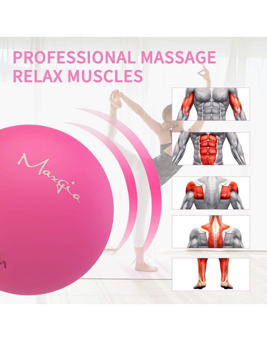 Maxgia Elektrisch Massageball Vibration,Faszienball Trigger Point Massage Ball Rücken,Nacken,5 Modi für Myofascial Release Schmerzlinderung Muskelspannung（Rose） - B09CGM8DLN