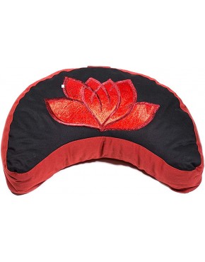 ManiBhadra Meditationskissen Lotus rot schwarz Halbmond - BNOCUJNK