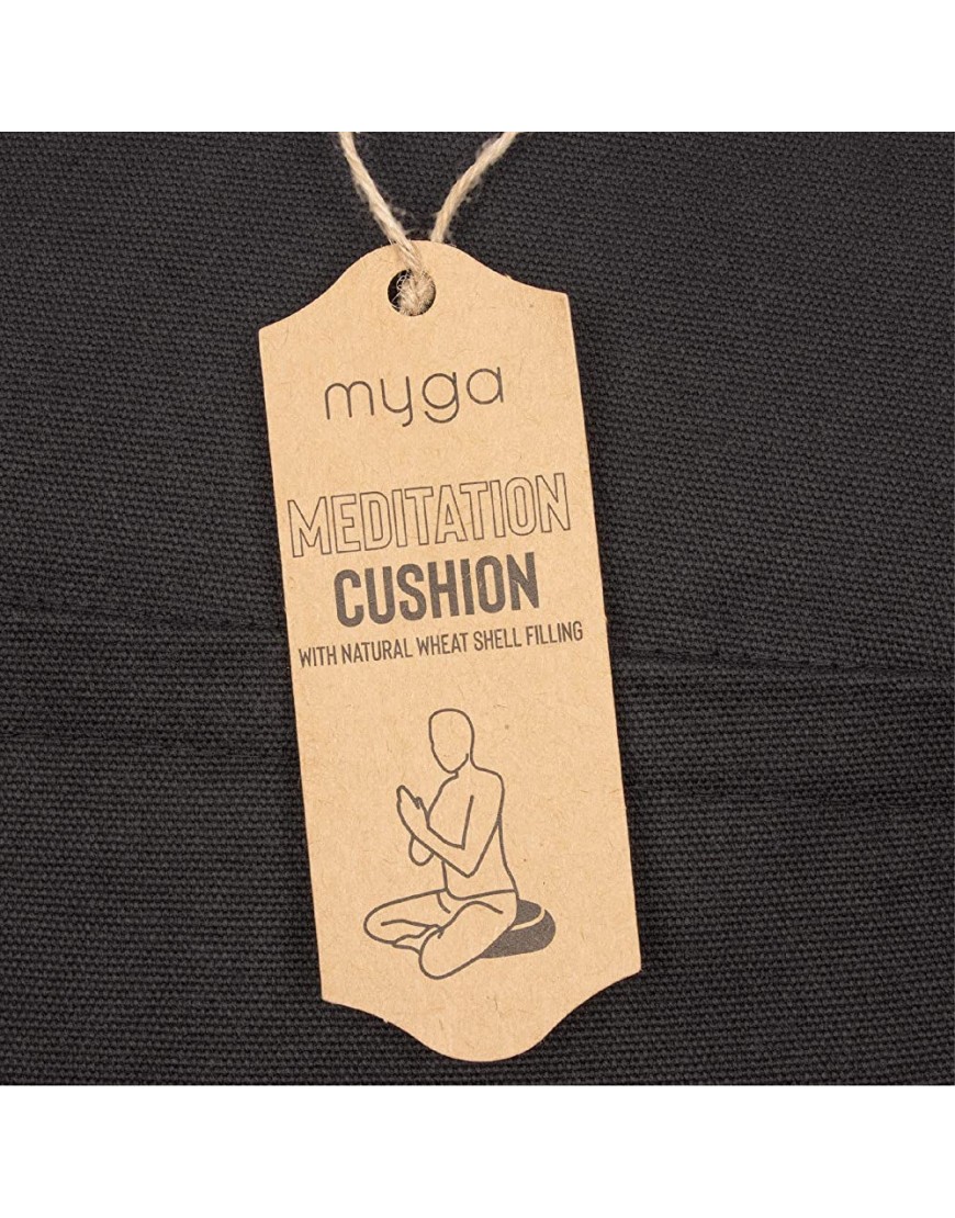 Myga Zafu Yoga Meditationskissen mit waschbarem Bezug Bodenkissen Kissen mit natürlicher Buchweizenfüllung Weiches rundes Baumwolldesign für Meditieren oder Pranayama-Übungen - BDQHGJKK