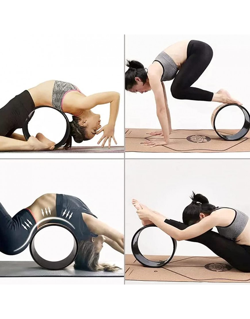 INOOMP Yoga-Rad Kork Yoga-Rückenrollen Rückenstützrad Rutschfestes Yoga-Kreisrad Yoga-Rad Zubehör für Rückenschmerzen Dehnung Verbesserung Der Flexibilität - BSVPJKJM
