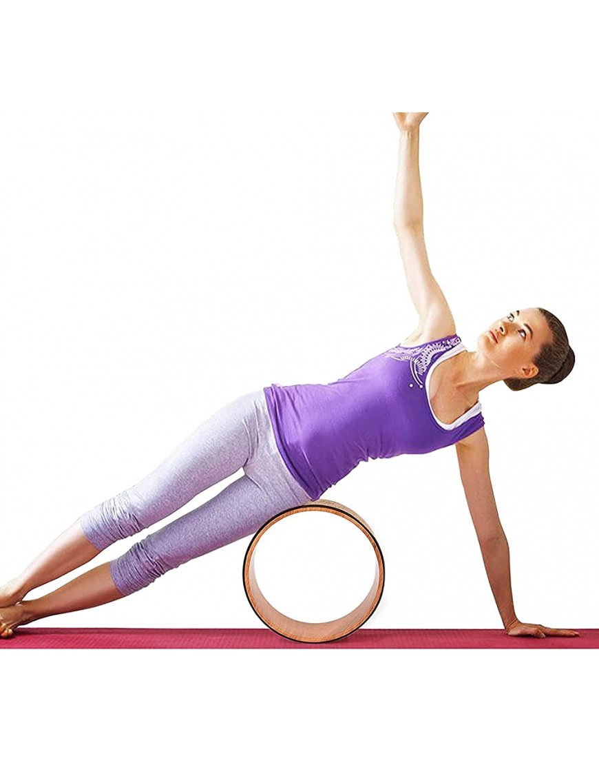 KIKAPA Yoga Rad Hinterrad Yoga Rolle Kork Yoga Rad zum Dehnen der Flexibilität Rückenbeugen Vertiefen Yoga Pose Rückbeuge - BMUTW965