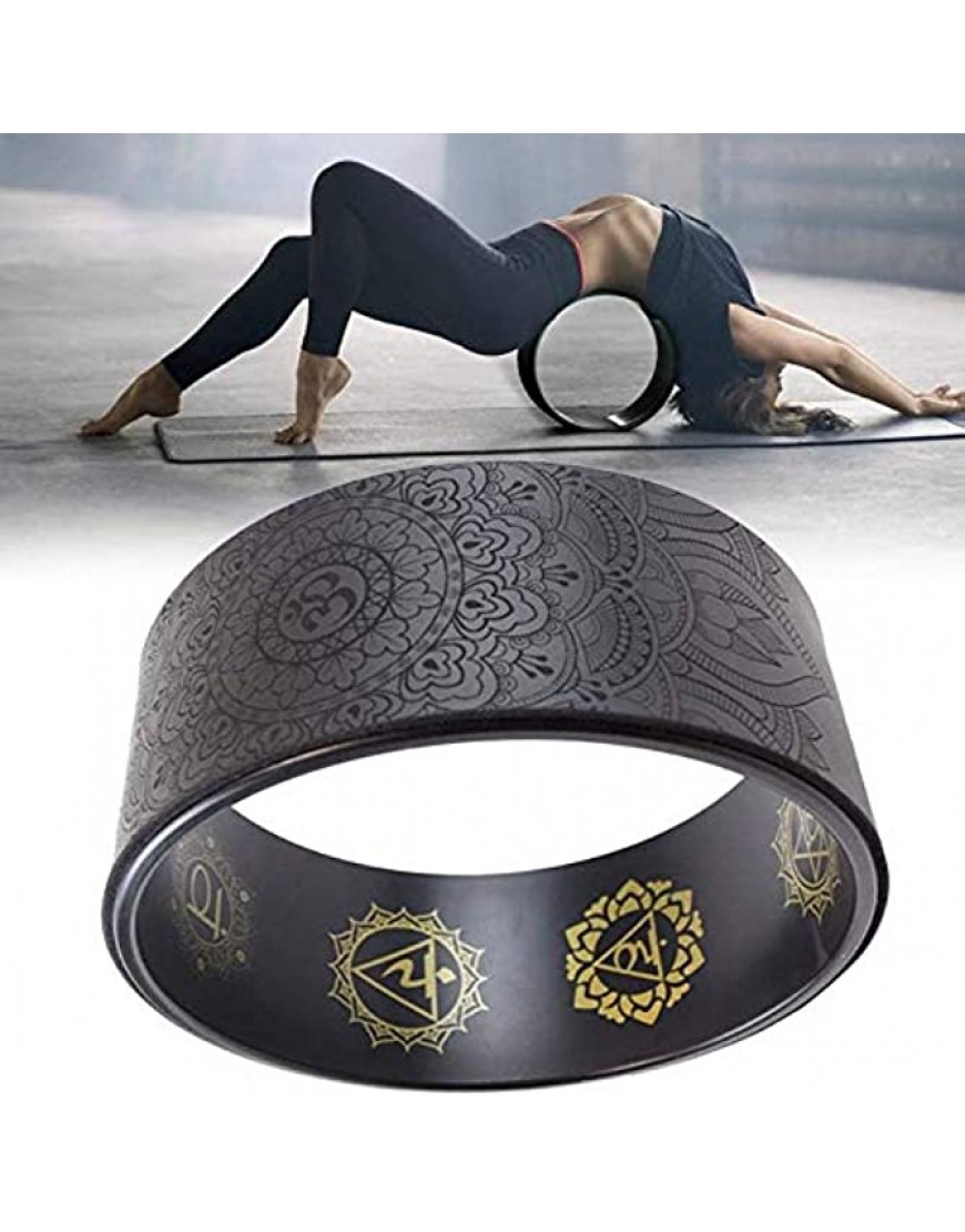LAVINIA Yoga Rad NatüRliche Yoga Hilfs Rad Massage Mandala Muster Rad Backbend Artefakt Pilates Yoga Kreis - BCSPK1QM
