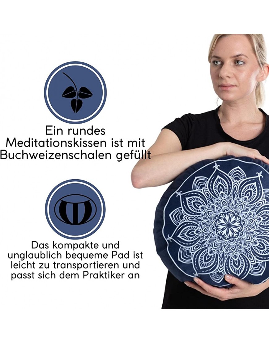 RamaYoga Meditationskissen Mandala 2,5 kg - BLKGGQ5B