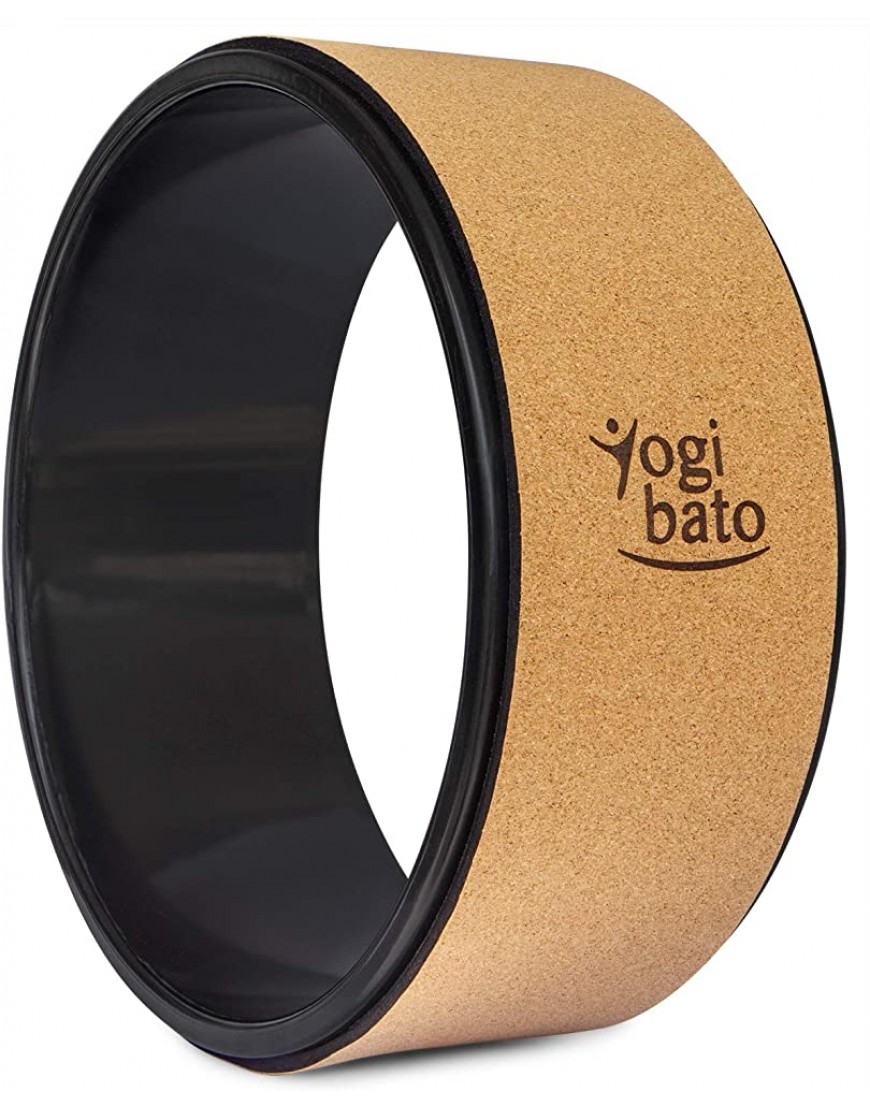 Yogibato Yogarad Kork – Dharma Rad mit ABS Ring – Jogarad für Pilates Joga Stretching Fitness – Yoga Wheel Cork - BJPZTM58