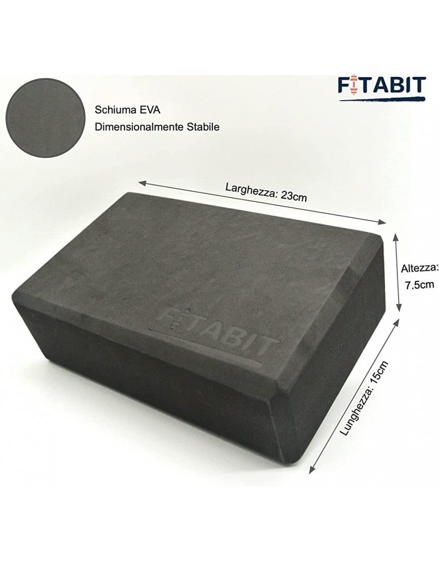 Fitabit Yoga-Blöcke – latexfrei Eva-Schaum weiche rutschfeste Oberfläche für Yoga Pilates Meditation - BYMKO5Q3