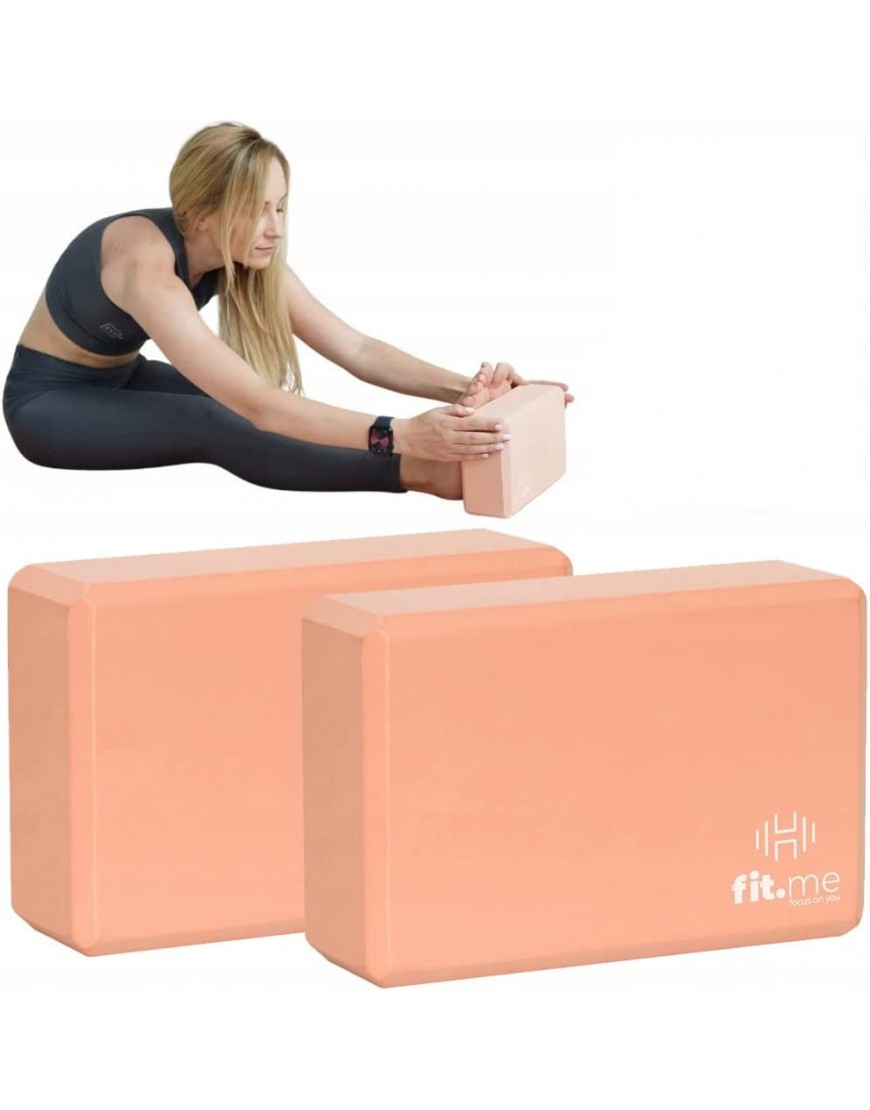 fit.me Yoga Block 2er SET aus Schaumstoff EVA-Schaum Pink Yogaklotz fur Meditation Fitness und Pilates Yoga-Wurfel leicht geruchsresistent feuchtigkeitsbeständig - BIGDU6WQ