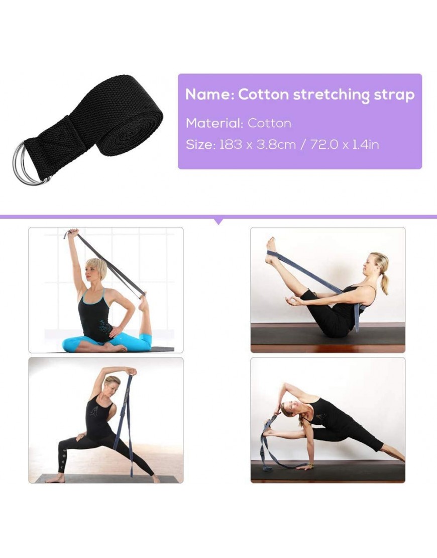 FORU 2-Teiliges Yoga-Block- und Yoga-Riemenset Eva-Schaumblock mit Hoher Dichte Zur UnterstüTzung und Verbesserung Von Posen und FlexibilitäT - BBFAD1JD