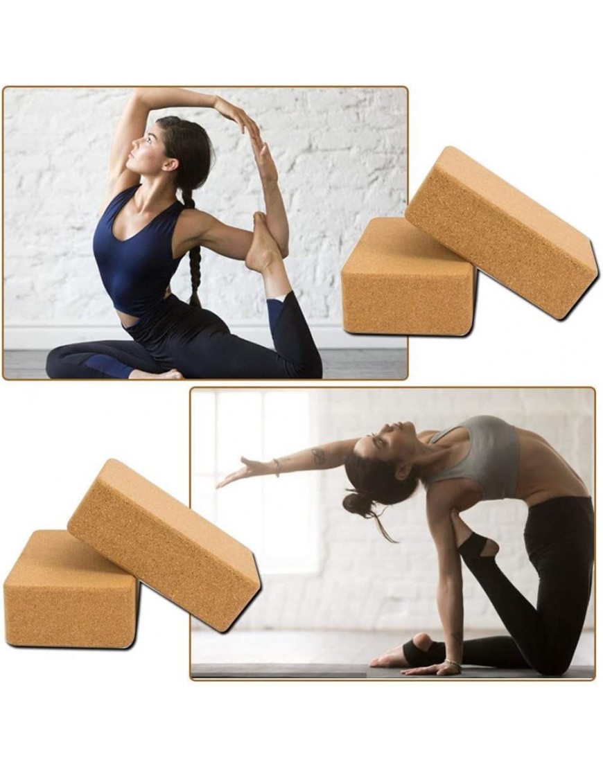 Gertok Yoga Blöcke Korkblock Pilates-Blöcke Yoga-Blöcke Yoga-Blöcke und Steine Yoga Block Set Schaumblock mit hoher Dichte Yoga Set Schaumblöcke - BVNIEEE5
