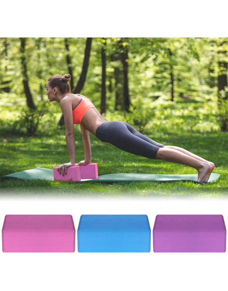 Lixada 5er Yoga Set 2er Yoga Blöcke Yoga Block mit 1 Stück Yogagurt und 2 Yoga Knie Pad Fitness übung Pilates ausrüstung kit für Anfänger und Fortgeschrittene - BRJRT28Q