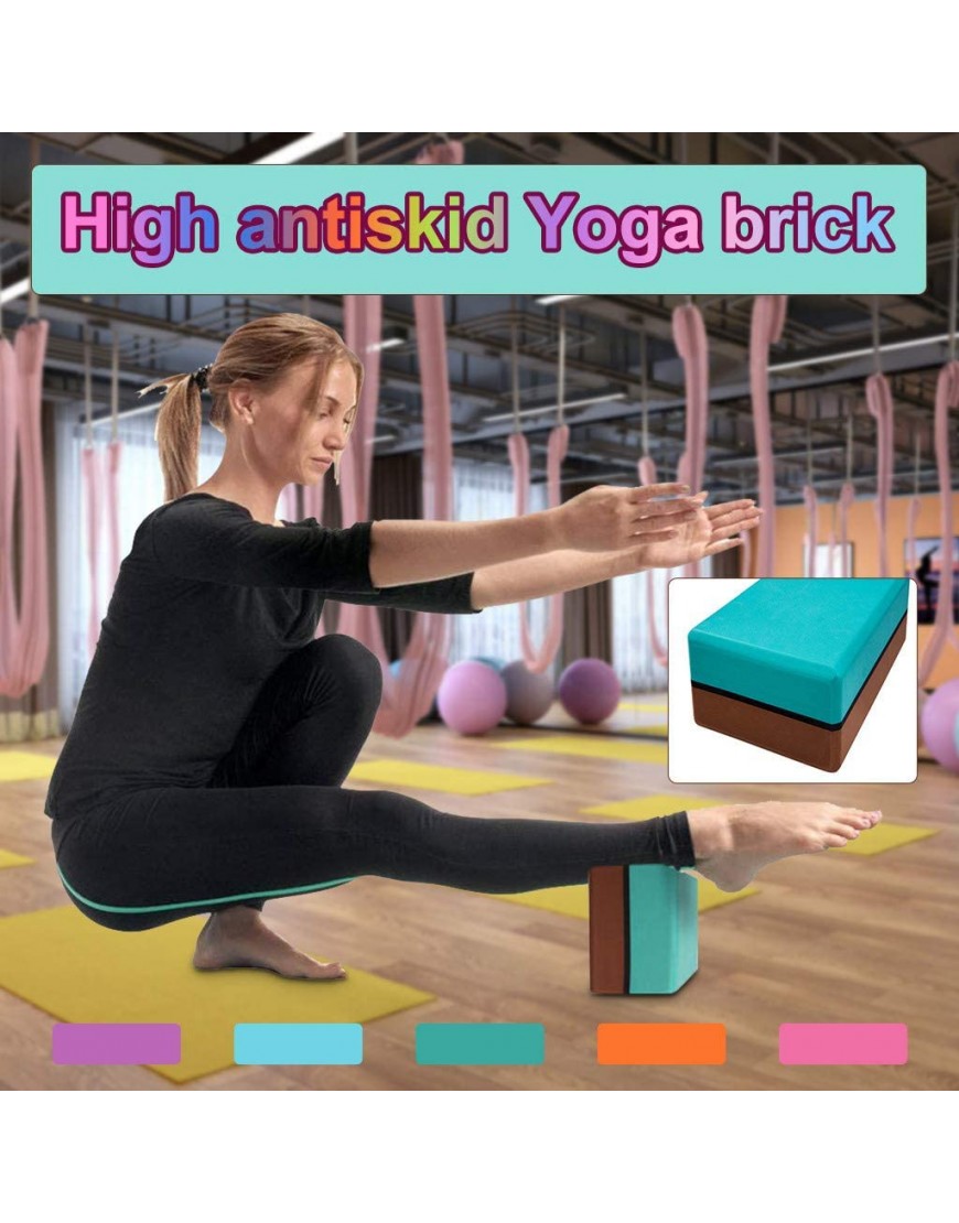 Luccase Yoga Block Yogablock Eva-Schaumstoff Yoga Prop für Yoga und Pilates Fitness Zubehör Hilfmittel für Anfänger und Fortgeschrittene Schwarz - BUGGM3NN
