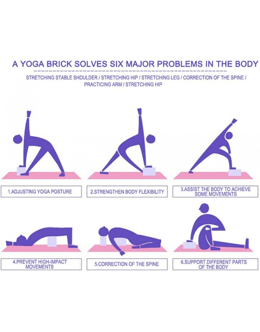 YogablöCke Yoga KlöTze Yoga Block Yoga-Unterstützungsblöcke Yoga-Blöcke Und Steine Unterstützen Sie Deepen for Yoga Schaumblock Mit Hoher Dichte - BBXBCAQ3