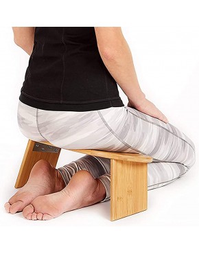 JYCCH Klappbare Meditationsbank mit arretierbaren Magnetscharnieren – Meditationssitz – zusätzliche tragbare Reisetragetasche – ergonomischer Bambus-Yoga-Hocker - BZGMN952