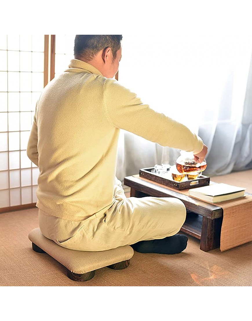JYCCH Massivholz-Meditationsbank japanischer Kniehocker Dharma-Meditationsbank weicher Massivholz-Taschen-Fußhocker - BDWJSHM7