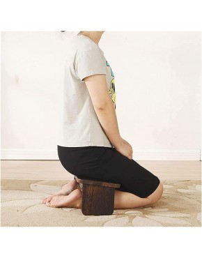 JYCCH Meditationsbank Kniehocker tragbar faltbar Perfekter Kniehocker ergonomische Bambus-Yogabank für Teezeremonie Yoga Beten und gesünderes Sitzen Farbe: Dunkelbraun - BSASMQHJ