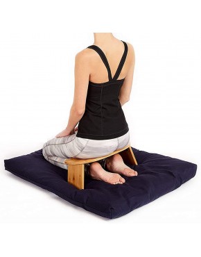 JYCCH Tragbare kniende Meditationsbank mit klappbaren Beinen Perfekter kniender Hocker ergonomische Bambus-Yoga-Bank für ausgedehntes Üben 18" B x 7,5" L mit Tragetasche - BLUMHHQ7