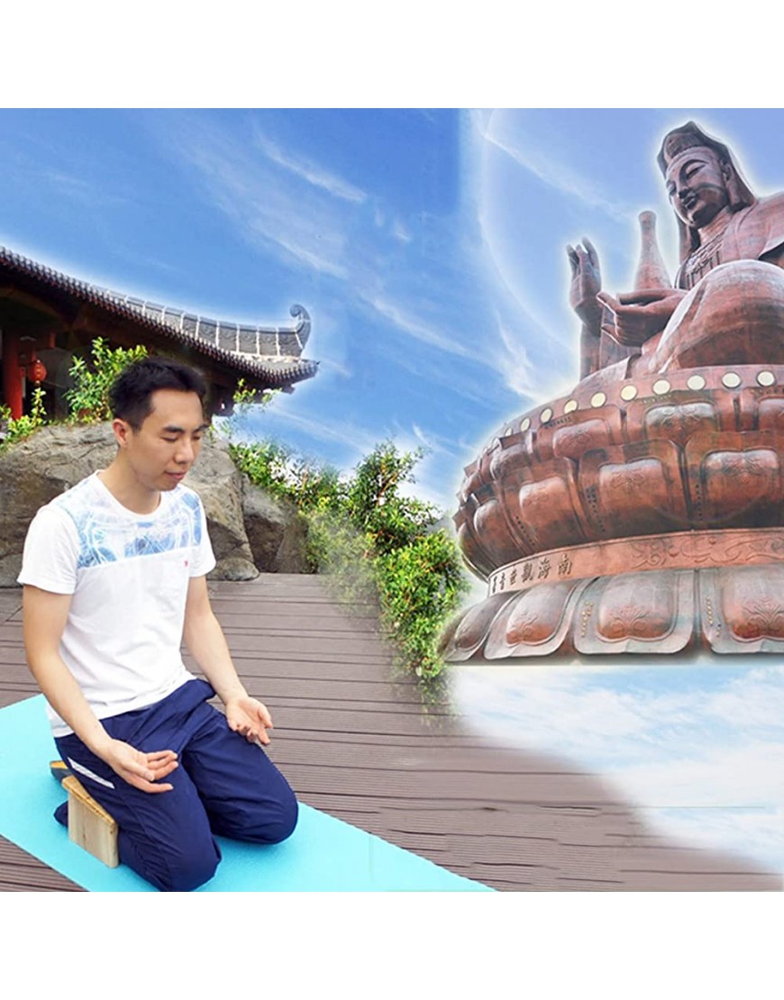 OIUYT Meditationsbank faltbar tragbar Massivholz ergonomisch Meditation Yoga Gebet schön und praktisch - BADLWD8K