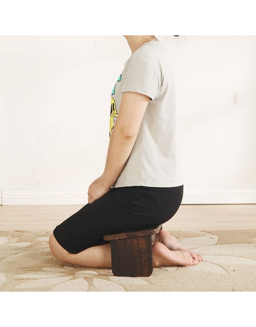 Original Meditationsbank zusammenklappbarer Yoga-Kniehocker abgewinkelte Beine niedriger Sitz für Meditationen Gebete und Kinder kein Kissen Matte oder Kissen erforderlich,braun - BNUOBQK8