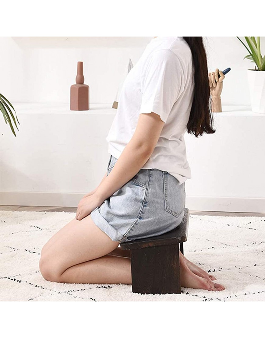 Tragbare Meditationsbank fertiger Bambus klappbare Beine niedriger Sitz kniende Alternative zum Meditationskissen für Yoga Gebet ergonomische robuste geeignete Mönchs- und Lama-Meditationsban - BQXLLJ4Q