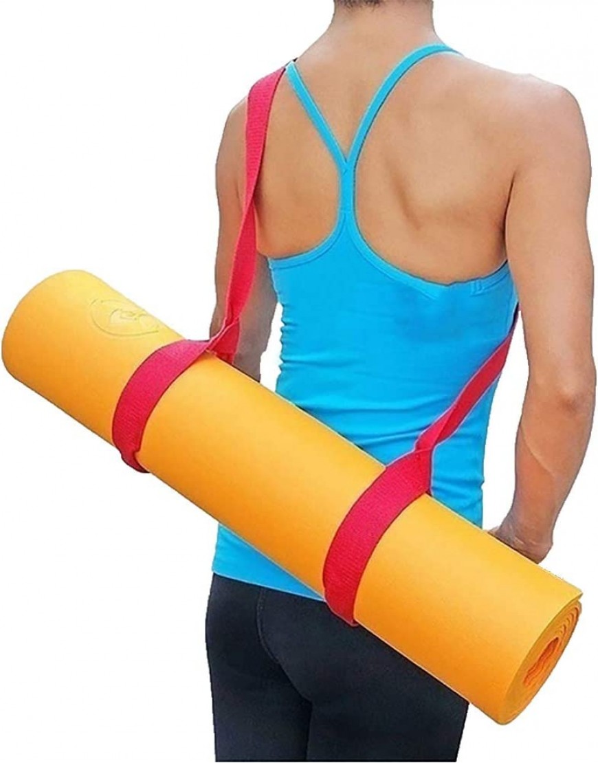 happyhouse009 Tragegurt für Yogamatte Pilates-Matte einfarbig Schultergurt Bindegürtel für Training Aerobic Gymnastik Fitness Camping Schwarz - BPAPJ5DJ