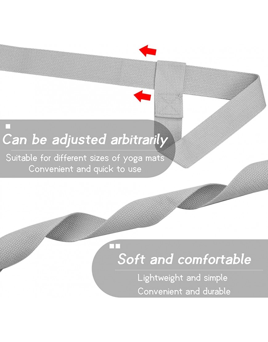 kissral Yogamattenriemen Tragegurt Polyester Durable Sling Verstellbar für Pilates-Übungen Aerobic Outdoor für Anfänger und Fortgeschrittene - BTQFHB4Q