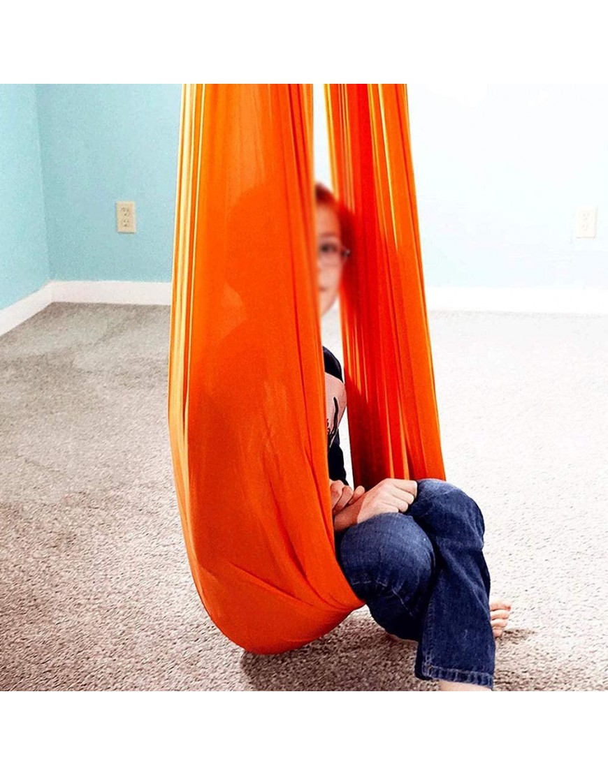 Erwachsene Therapie Swing Cuddle Hängematte Indoor Einstellbare Sinnes Snuggment-Schwankungen for Autismus Adhd Aspergers Syndrom bis 440 lbs 200 kg Color : Orange Size : 150x280cm 59x110in - BTDADNN6