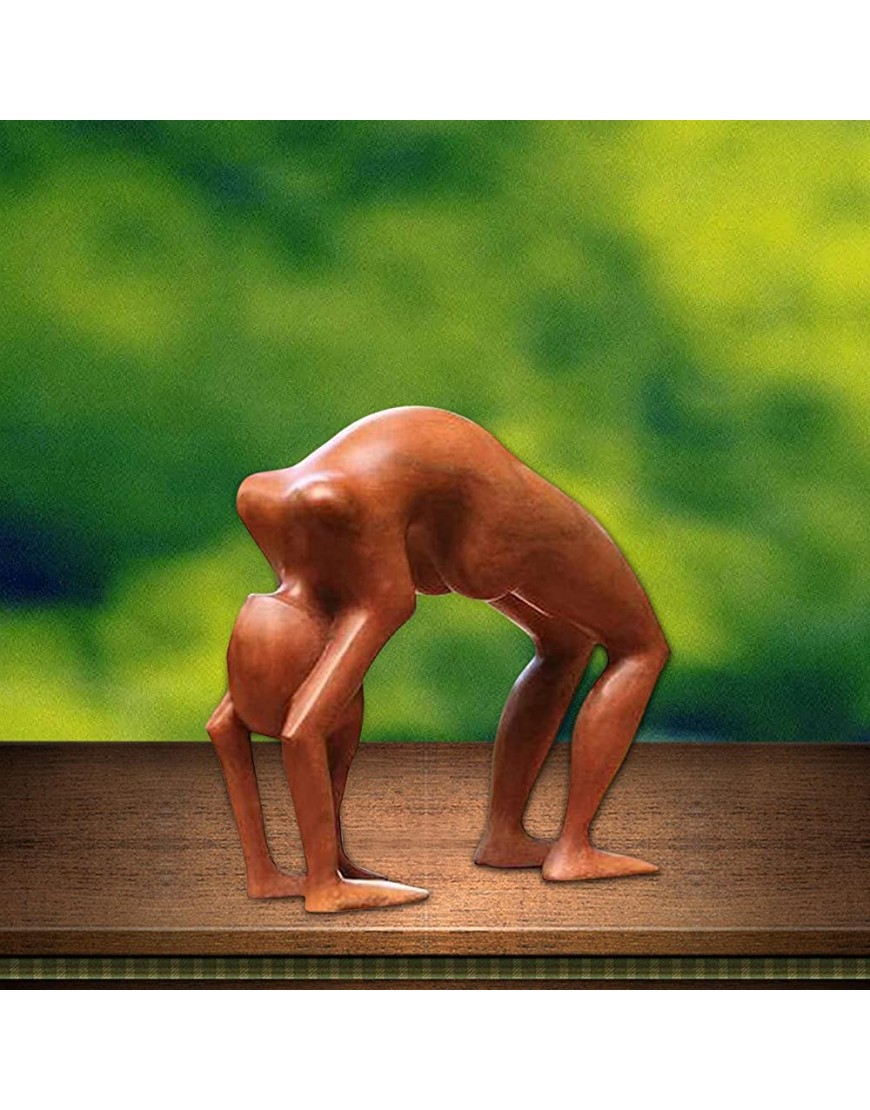 GIMOCOOL Yoga-Pose-Figuren | Yoga-Meditationsstatue aus Holz,Handgeschnitzte Yoga-Menschfigur-Skulptur für Schreibtisch Zimmer Geschenk für Gymnastik-Liebhaber Yoga lernt zurückzukommen - BWDQQ35V