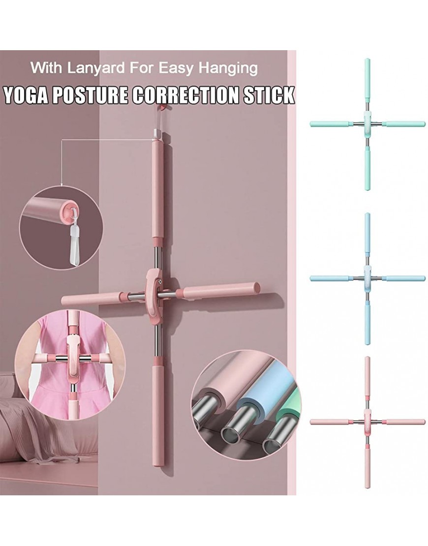 VOVE Yoga Backless Corrector Stick Verstellbarer Stahlkörper Rücken Offen Stehgeräteingsstock Home K7h2 Sports - BJHACABK