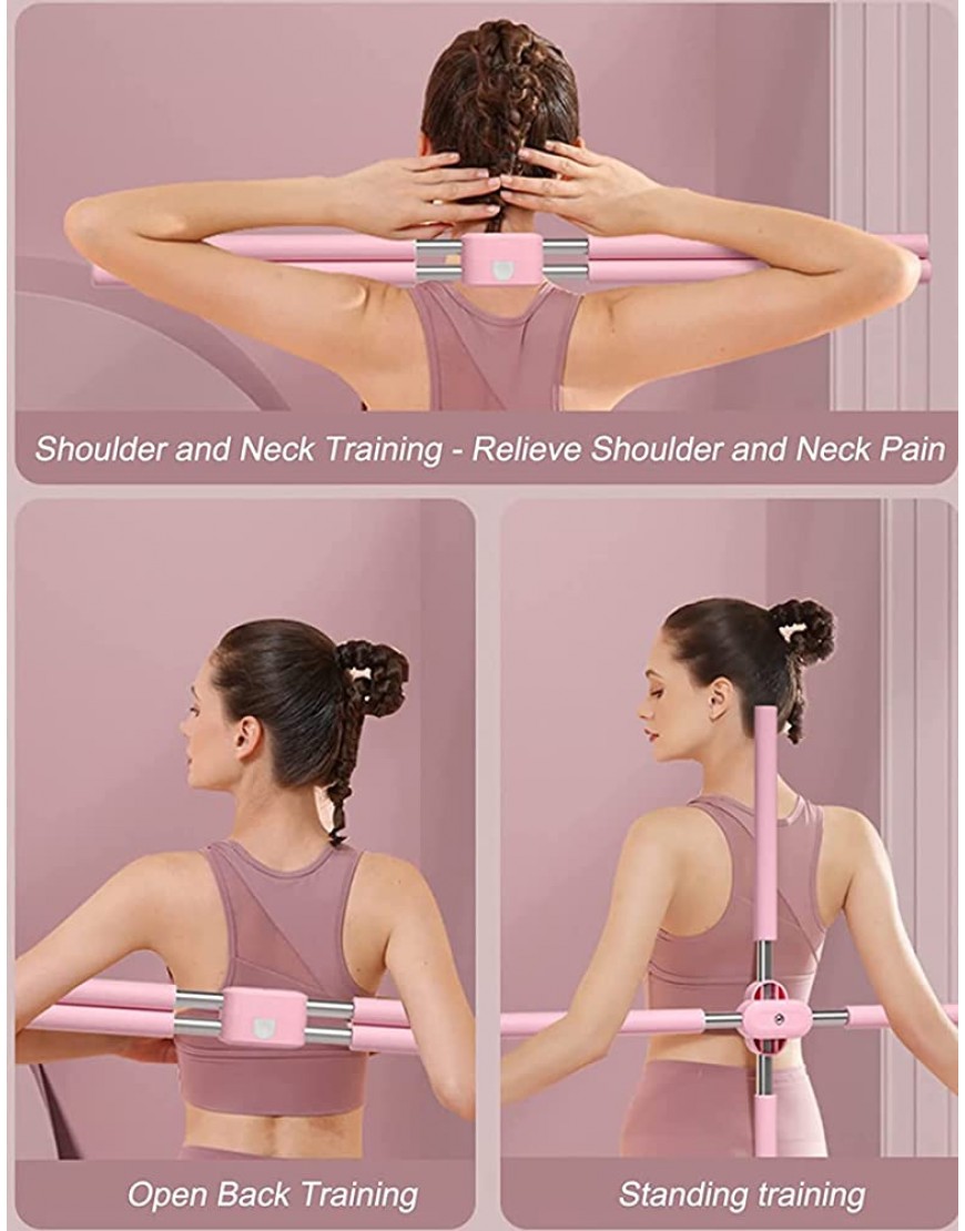 ZKFDP Yoga-Stöcke für die Haltungskorrektur Mehrzweck-Hump-Back-Haltungskorrektur-Stretching-Stöcke mit einziehbarem und drehbarem - BZFIU441