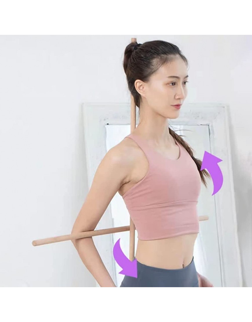 ZYHHDP Yoga Rod Sticks Hölzerner Buckel-Korrekturstab Für Die Rückenkorrektur Körperformung Offenes Schulter-Stretching-ToolSize:90cm,Color:Holz - BSKDLK45