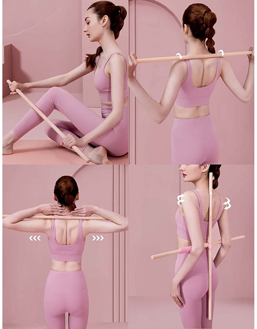 ZYHHDP Yoga Rod Sticks Hölzerner Buckel-Korrekturstab Haltungskorrektur-Stretching-Tool Indoor-Sport-FitnessgeräteSize:90cm,Color:2.5cm - BBUFXJWH