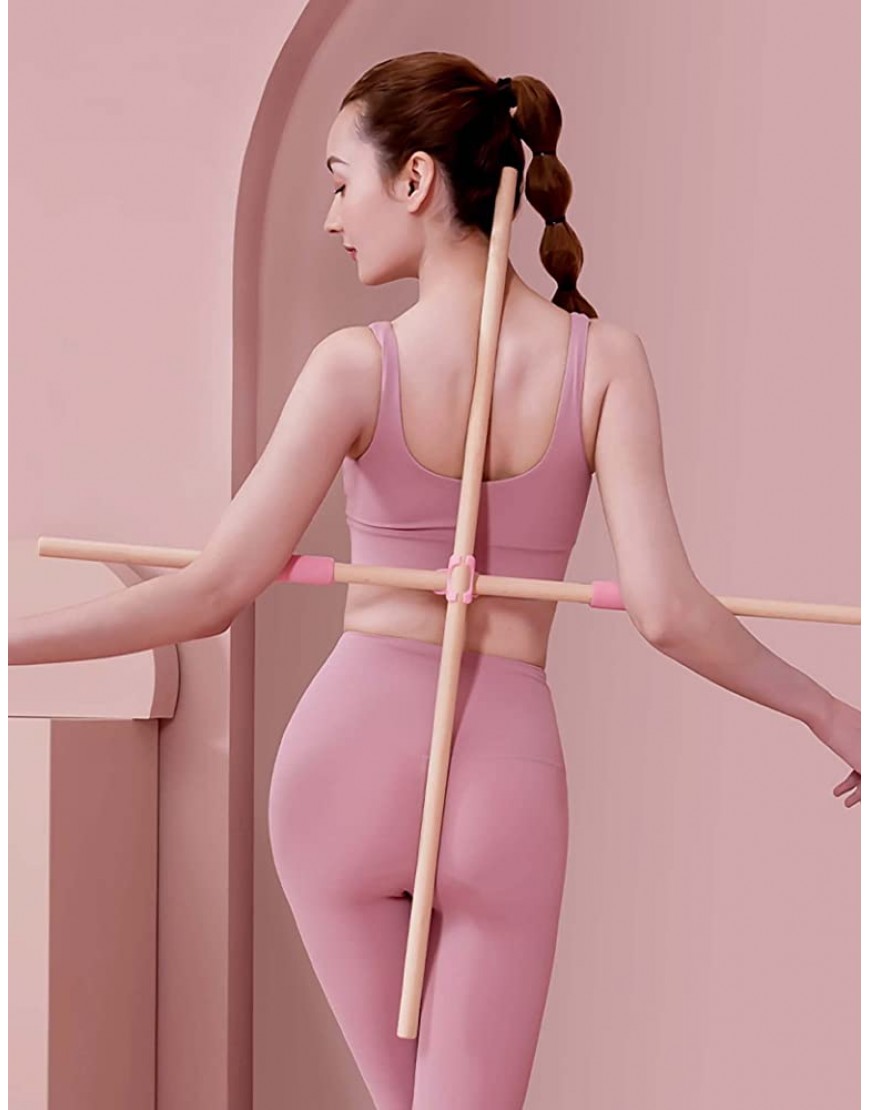 ZYHHDP Yoga Rod Sticks Hölzerner Buckel-Korrekturstab Yoga-Sticks Dehnungswerkzeug Für Die Körperformung Der RückenkorrekturSize:80cm,Color:Holz - BVRASE7B