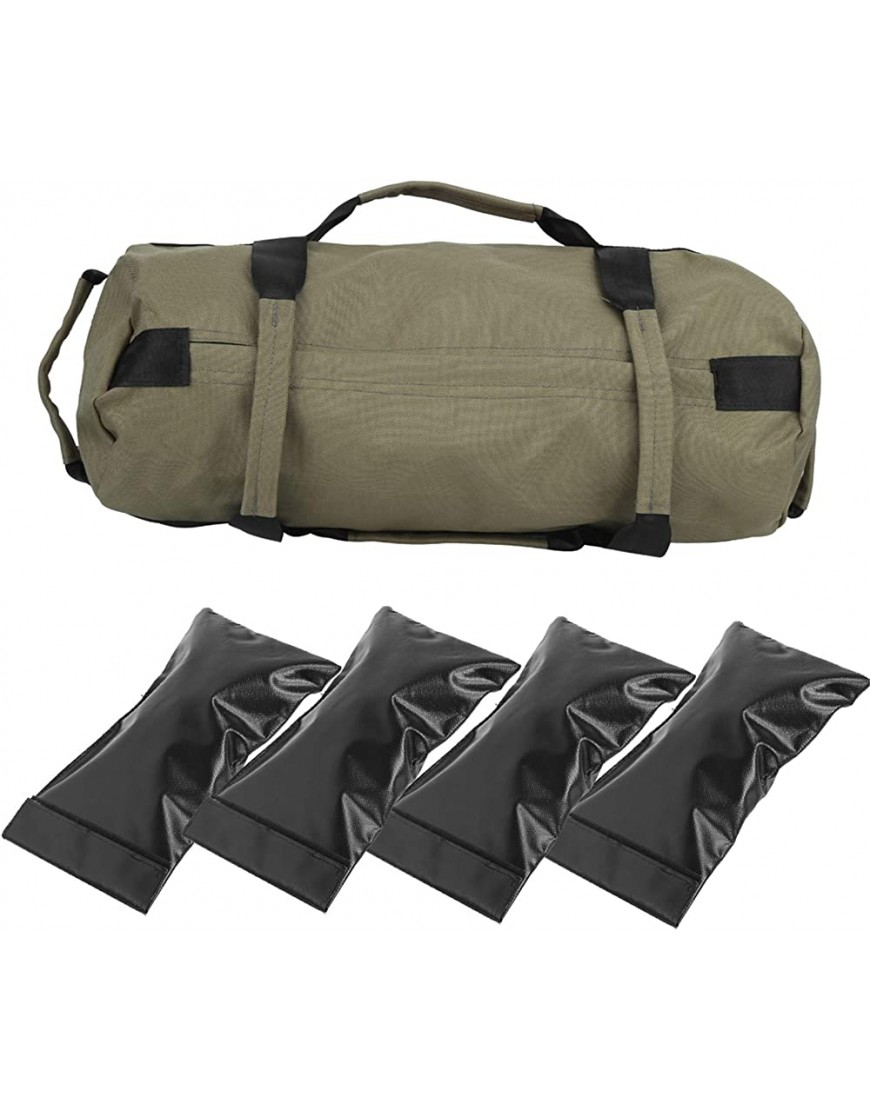APJJ Weights Sandbag Power Bag inkl. Sandsack Gewichtssack mit 4 Auslaufsichere Innentasche und 6 Griffen Core Bag aus Oxford Trainingssandsack zum Gewichtheben Training und Fitness - BUYFS26V