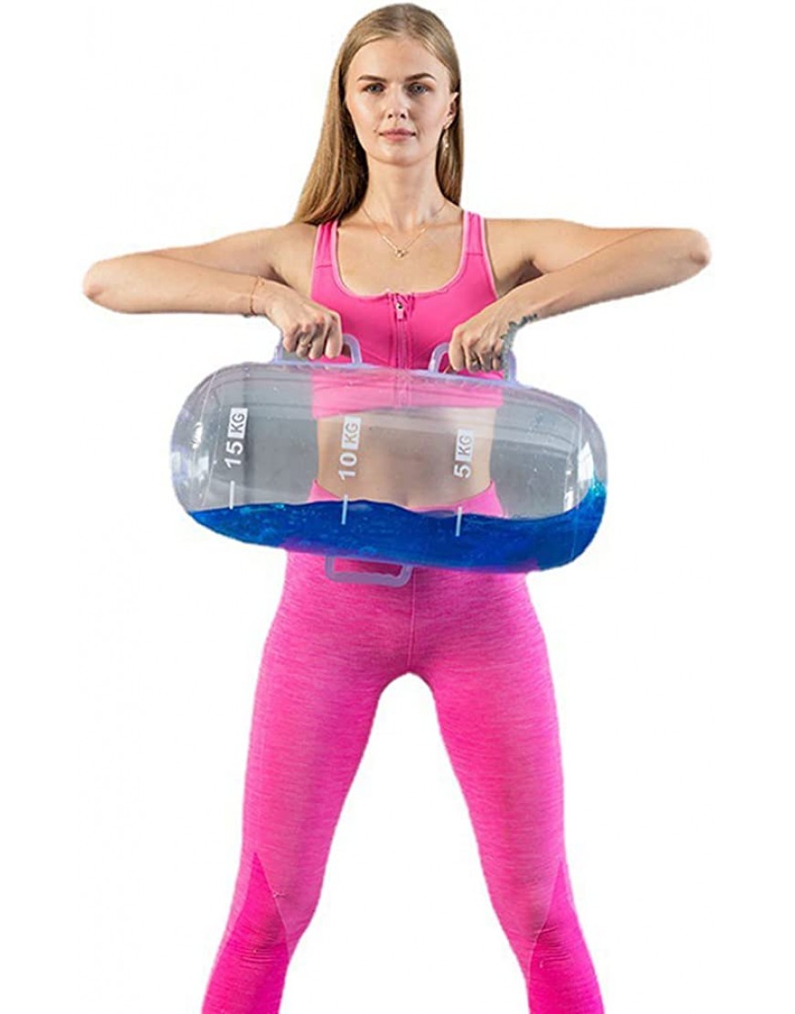 MELBIZ Verstellbarer Gewichtheber-Wassersack 15 kg Sandsack Alternative Aqua Bag mit Fußpumpe geeignet für Indoor-Krafttraining Hantel für Powerlifting-Übungen - BYLUZ65A
