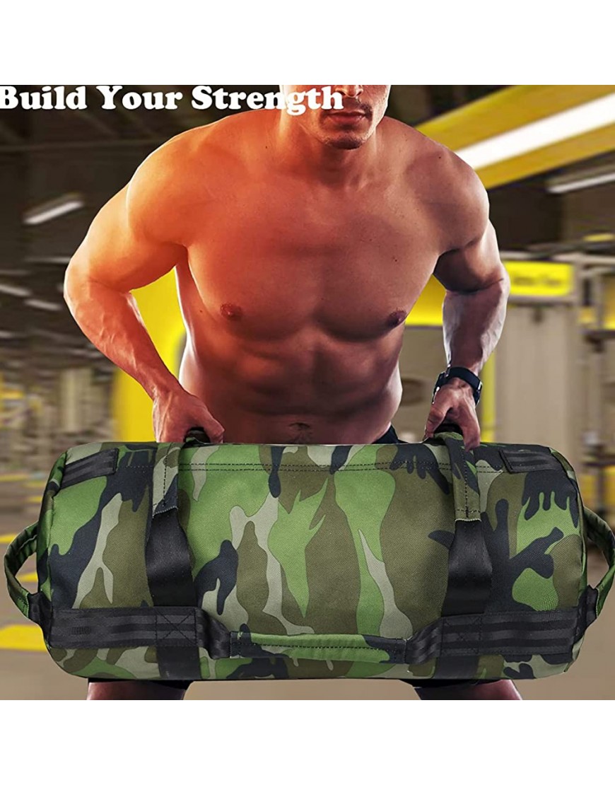 Weight Training Workout Sandbag Heavy Duty Adjustable Weightlifting Camouflage Power Bag for Gym Home Strength Fitness Equipment Sandbag Workout Bag Color : A B - BLWFSAKB