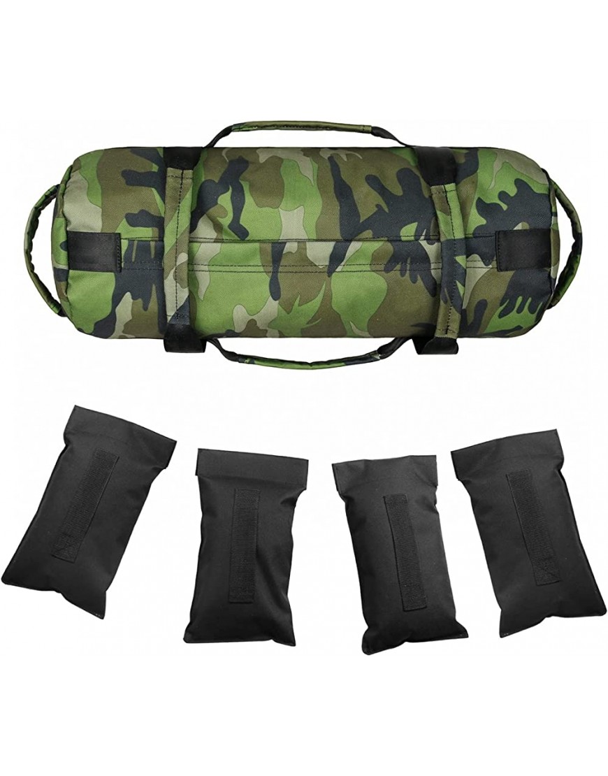Weight Training Workout Sandbag Heavy Duty Adjustable Weightlifting Camouflage Power Bag for Gym Home Strength Fitness Equipment Sandbag Workout Bag Color : A B - BLWFSAKB