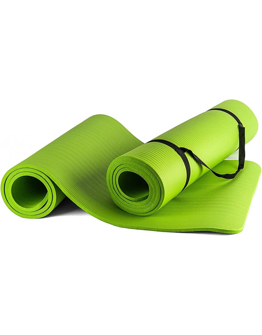 BigDean Yogamatte Gymnastikmatte Sportmatte für Yoga Pilates Fitness & Gymnastik mit Tragegurt rutschfest + gelenkschonend - BDTHOK66