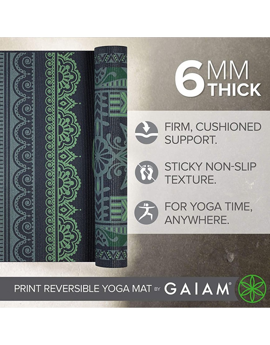 Gaiam Premium Yoga-Matten mit beidseitigem Aufdruck - BEFDM1A2