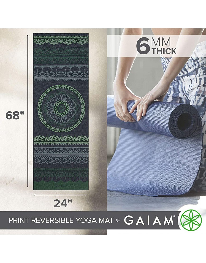 Gaiam Premium Yoga-Matten mit beidseitigem Aufdruck - BEFDM1A2
