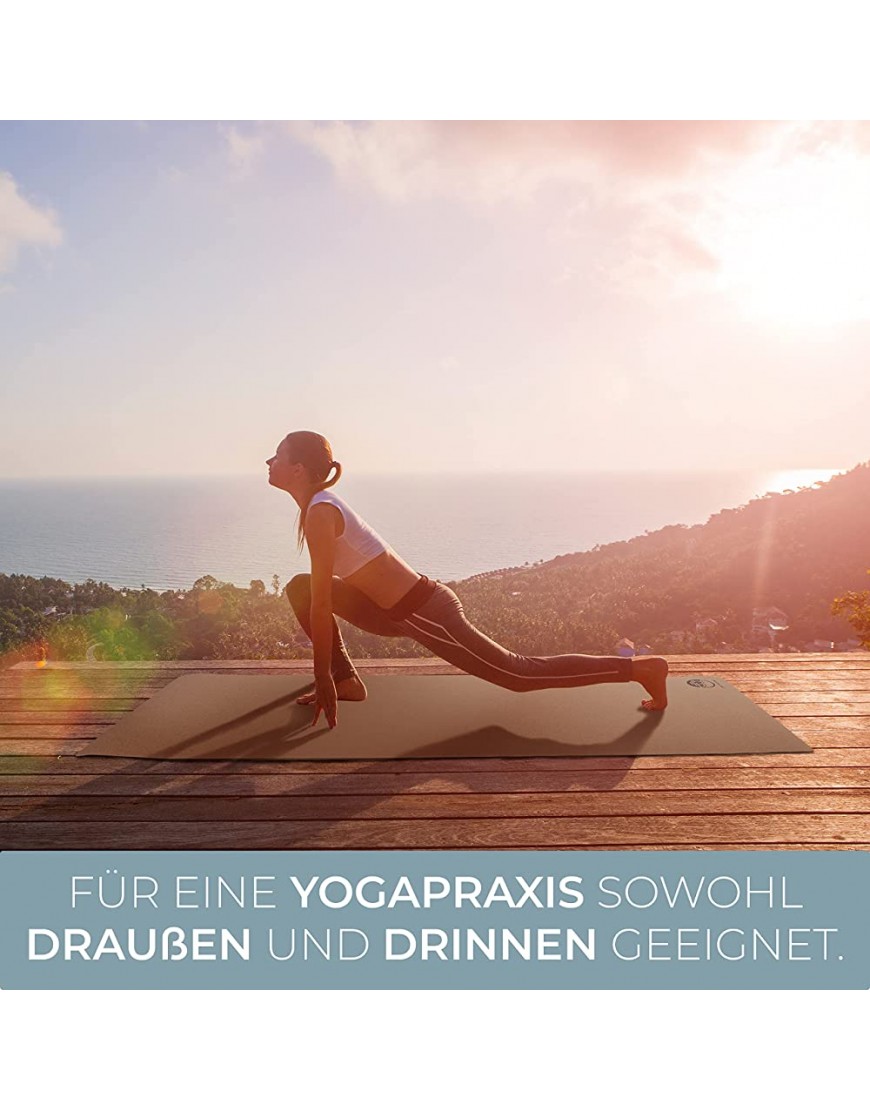 JING·N·JANG Premium Yogamatte Kork · rutschfeste Kork Yogamatte inkl. Yoga Gurt· 183*66*0,5cm · nachhaltige & geruchsneutrale Yoga Matte Kork - BLHAI8Q7