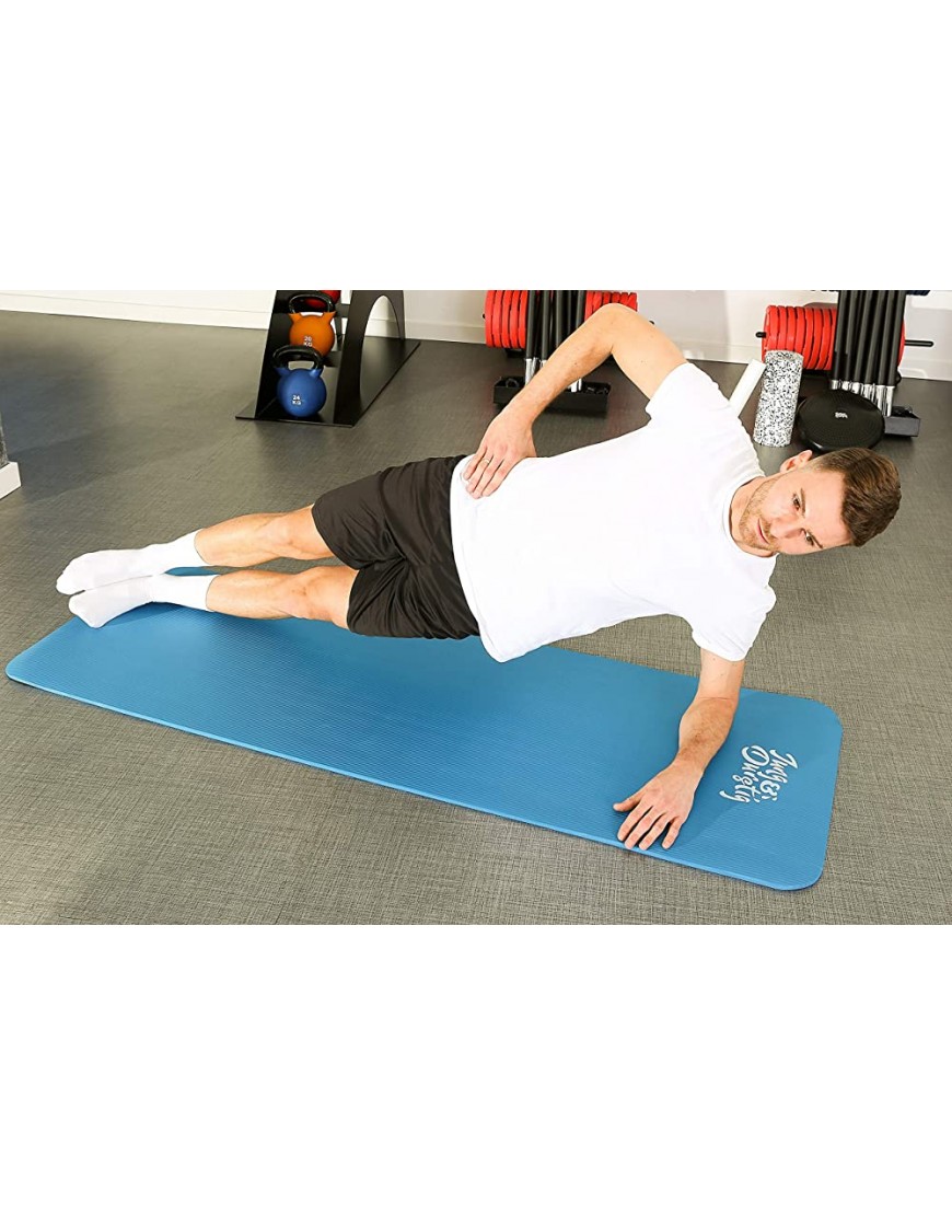 Jung & Durstig Original Yogamatte mit Tragegurt | Gymnastikmatte inklusive Übungen | Sportmatte mit Ebook Workout | Fitnessmatte rutschfest | 180 x 60 x 1 cm | - BFEFF9DW
