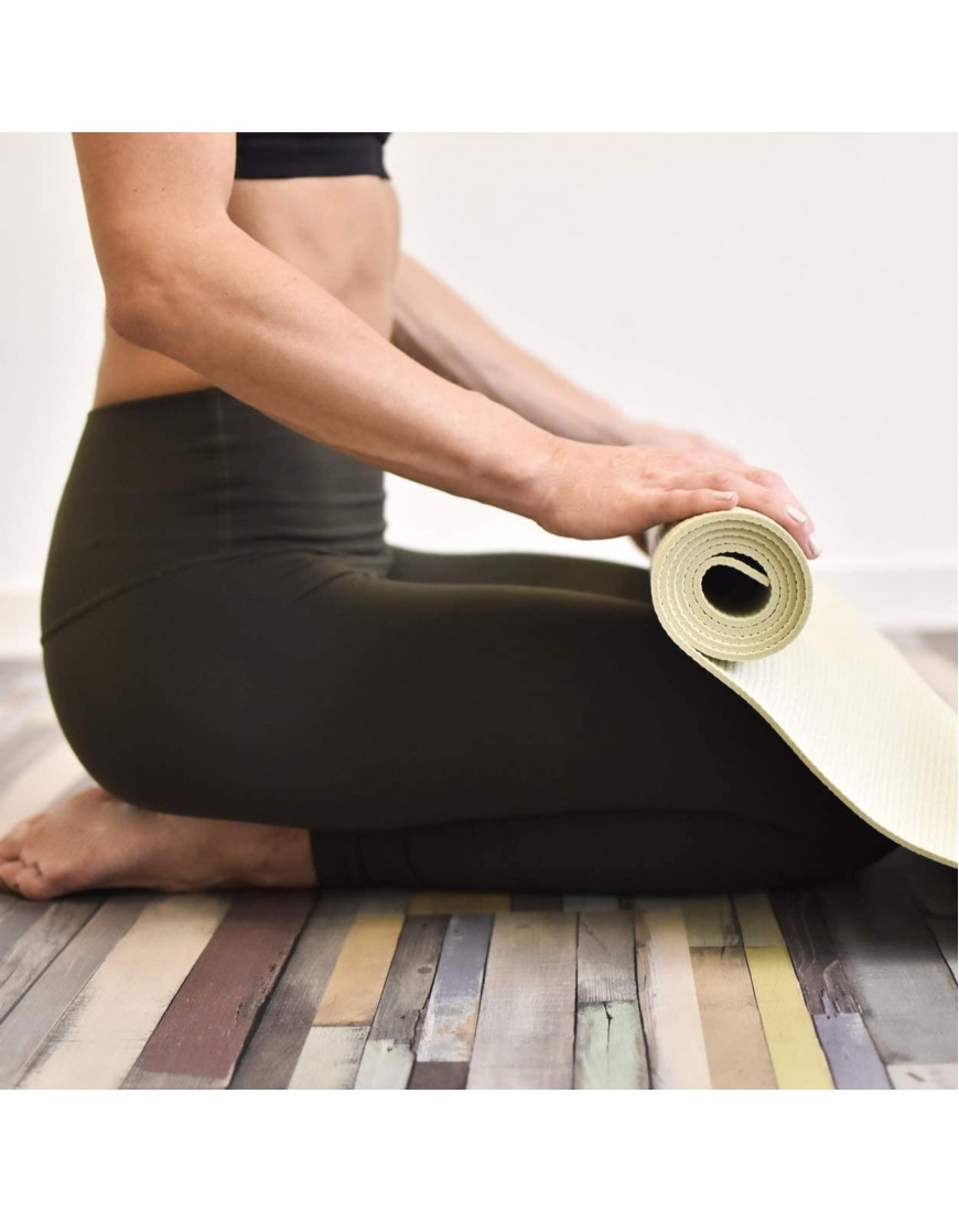 Love Generation – Yoga Matte | Hellgrün | 183 cm x 61 cm | 4 mm dick | PVC | Sticky | für Yoga Workout und Fitness - BMYUF2K5