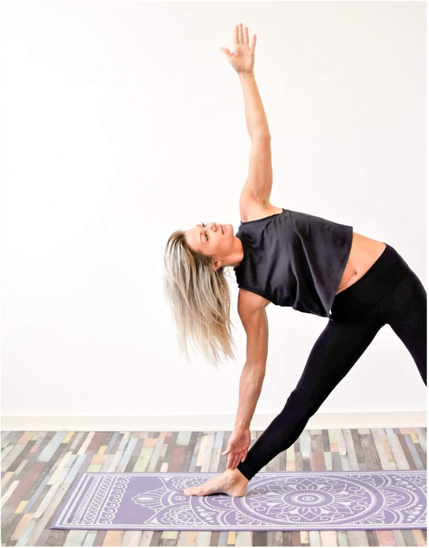 Love Generation – Yoga Matte mit Aufdruck | Magic Carpet Design | Lavendel Lila | 183 x 61 cm| 4 mm dick| PVC |Matte für Yoga Fitness Workout Gymnastik 2786 Standard - BRRRJK81