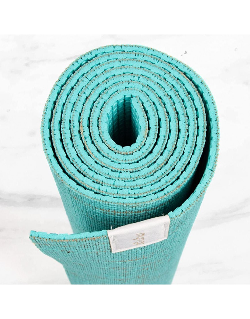 Myga Jute-Yoga-Matte – Leistungsstarke vegane Boden-Trainingsmatte – umweltfreundlich biologisch abbaubare Yogamatte mit PVC-Rückseite 5 mm dick - BNTYLVM5